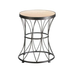 METAL FRAME ACCENT STOOL