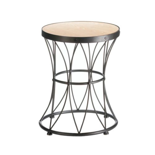METAL FRAME ACCENT STOOL